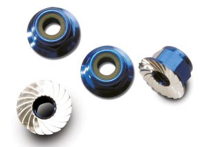 Traxxas Blue-anodized aluminum 4mm flanged