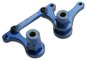 CrazyHobby Aluminum Front Steering Blocks & Caster Blocks and Rear Stub Axle Carriers Upgrade Kit for 1/10 Traxxas Slash 2WD Stampede Rustler VXL Blue Replacement of 3632 3736 3752 