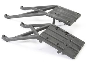 Traxxas Skidplates, front & rear (black)