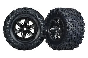 Traxxas X-Maxx Pre-Mounted Tires & Wheels (Black) (2) (8S Rated) *SOLD OUT*