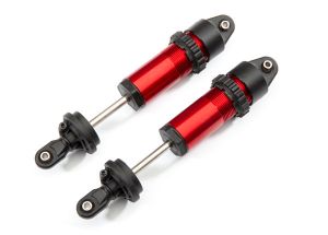 TRAXXAS MAXX Shocks, GT-Maxx®, aluminum (red-anodized) (fully assembled w/o springs) (2)