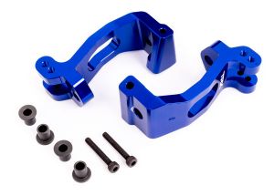 TRAXXAS Caster blocks (c-hubs), 6061-T6 aluminum (blue-anodized), left & right