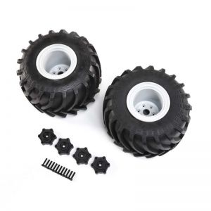 LOSI Mounted Monster Truck Tires, Left/Right: LMT