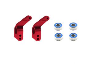 Traxxas Aluminum Stub Axle Carriers, red-anodized