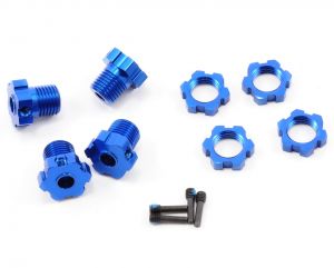 Traxxas Blue 17mm wheel hubs hex nuts