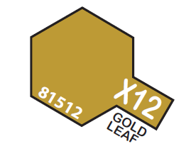 TAMIYA ENAMEL MINI X-12 GOLD LEAF 1/3 OZ