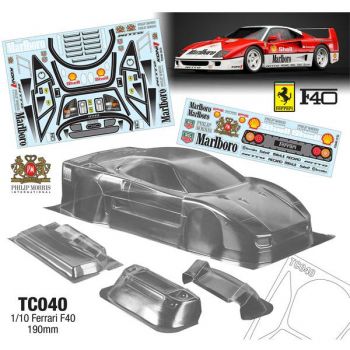 Bodyworx 1/10 Ferrari F40 (190MM) On-Road Car Body