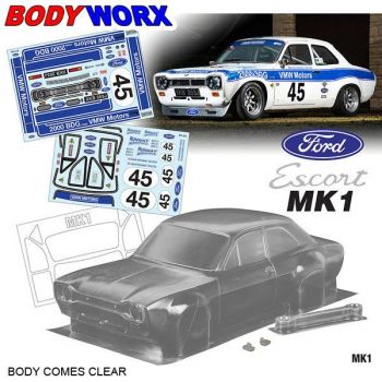 Bodyworx 1/10 Escort MK1 VWM Motors (190MM) On-Road Car Body