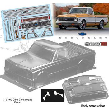 Bodyworx 1/10 Chevy C10 Cheyenne 1972 (190MM) On-Road Car Body