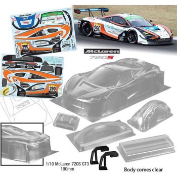 Bodyworx 1/10 McLaren 720S GT3 (190MM) On-Road  Car Body