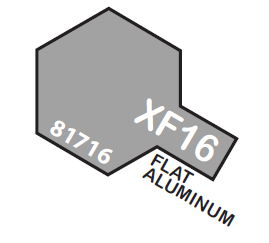 Tamiya Acrylic Mini XF16 Flat Alunuim 1/3 oz