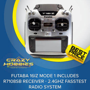 Futaba 16IZ Mode 1 Includes R7108SB Receiver, Radio System *IN STOCK*