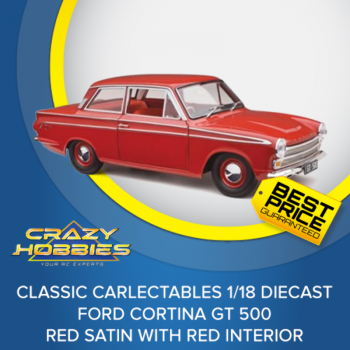 CLASSIC CARLECTABLES 1/18 DIECAST Ford Cortina GT 500 Red Satin