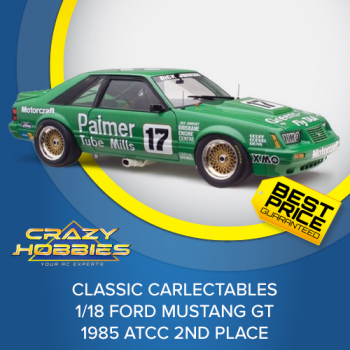 CLASSIC CARLECTABLES 1/18 Ford Mustang GT 1985 ATCC 2nd Place *IN STOCK*
