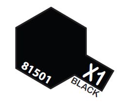 TAMIYA ENAMEL MINI X-1 BLACK 1/3 OZ