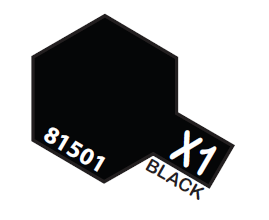 Tamiya Acrylic Mini X-1 Black 1/3 oz