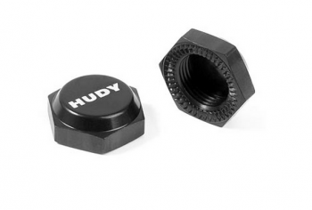 HUDY Alu Wheel Nut with Cover - Ribbed (2)	