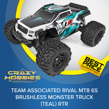 Team Associated Rival MT8 6S Brushless Monster Truck (Teal) RTR *IN STOCK*