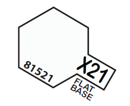 Tamiya Acrylic Mini X-21 Flat Base 1/3 oz