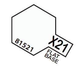 TAMIYA ENAMEL MINI X-21 FLAT BASE 1/3 OZ