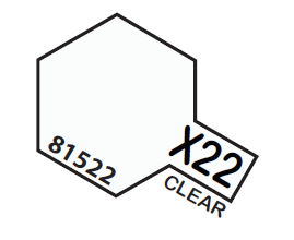 Tamiya Acrylic Mini X-22 Clear 1/3 oz