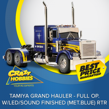 TAMIYA Grand Hauler - Full Op. W/LED/SOUND Finished (Met.Blue) RTR*SOLD OUT*