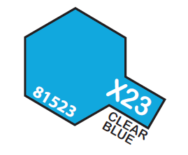 Tamiya Acrylic Mini X-23 Clear Blue 1/3 oz