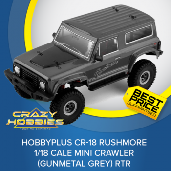 HobbyPlus CR-18 Rushmore 1/18 Scale Mini Crawler (Gunmetal Grey) RTR *IN STOCK*