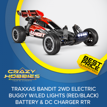 Traxxas Bandit Electric Buggy w/LED Lights (Red/Black) RTR *SOLD OUT*