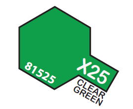 TAMIYA ENAMEL MINI X-25 CLEAR GREEN 1/3 OZ