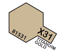TAMIYA ENAMEL MINI X-31 TITANIUM GOLD 1/3 OZ