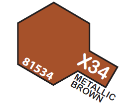 Tamiya Acrylic Mini X-34 Metallic Brown 1/3 oz