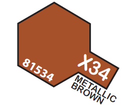 TAMIYA ENAMEL MINI X-34 METALLIC BROWN  1/3 OZ