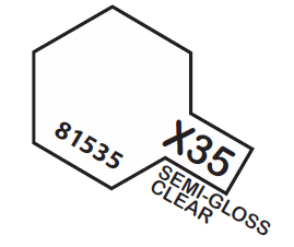 TAMIYA ENAMEL MINI X-35 SEMI GLOSS CLEAR 1/3 OZ