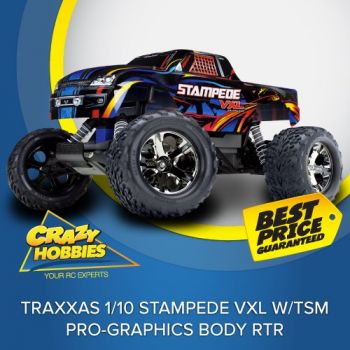 TRAXXAS 1/10 STAMPEDE VXL W/TSM PRO-GRAPHICS BODY RTR *SOLD OUT*