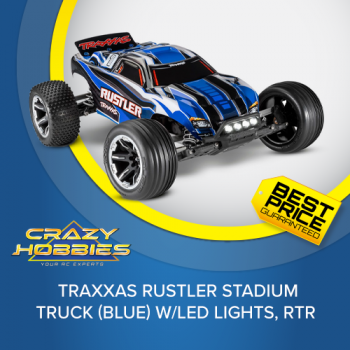Traxxas Rustler Stadium Truck (Blue) w/LED Lights, RTR *IN STOCK*