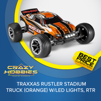 Traxxas Rustler Stadium Truck (Orange) w/LED Lights, RTR *SOLD OUT*