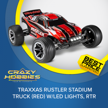Traxxas Rustler Stadium Truck (Red) w/LED Lights, RTR *IN STOCK*