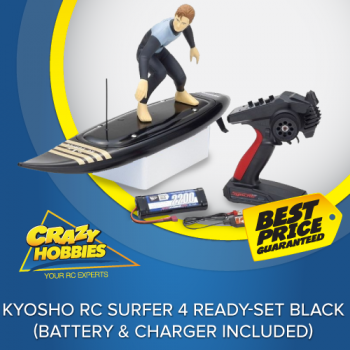 KYOSHO RC SURFER 4 READY-SET BLACK (BATTERY & CHARGER INCLUDED) *SOLD OUT*