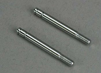 Traxxas Shock shafts, steel, chrome finish (29mm) (front) (2)