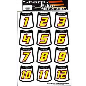 Faceworx Decal Numbers White