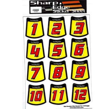 Faceworx Decal Numbers Yellow