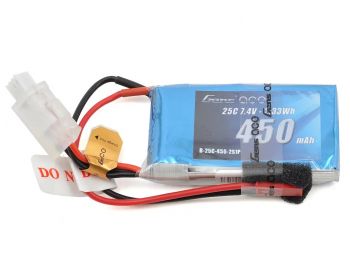 Gens Ace 2s LiPo Battery 25C (7.4V/450mAh) w/JST Connector *SOLD OUT*