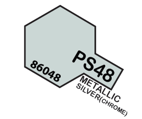 Tamiya PS-48 Polycarbonate Spray Metallic Silver Chrome
