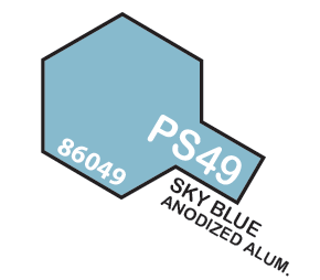 Tamiya PS-49 Polycarbonate Spray Sky Blue Anodized Alum.
