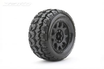 JETKO 1/8 MT 3.8 EX-TOMAHAWK TYRES TRAXXAS MAXX (CLAW RIM/BLACK/MEDIUM SOFT/17MM) (2PCS) 