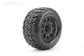 JETKO 1/8 MT 3.8 EX-ROCKFORM TYRES TRAXXAS MAXX  (CLAW RIM/BLACK/MEDIUM SOFT/17MM) (2PCS) 