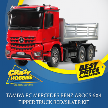 Tamiya RC BENZ AROCS 6X4 Tipper Truck Red/Silver Kit *SOLD OUT*