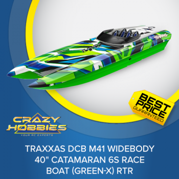 Traxxas DCB M41 Widebody 40" Catamaran 6S Race Boat (Green-X) RTR *SOLD OUT*