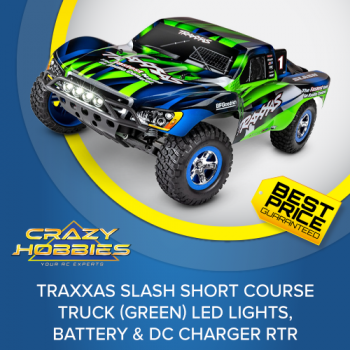 Traxxas Slash Short Course Truck (Green) LED Lights, RTR *IN STOCK*
